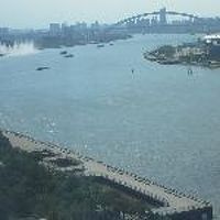 部屋からの黄浦江の景色はすばらしい！