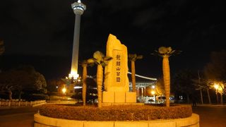 釜山タワーの通り道。