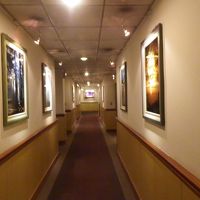 阿里山の写真が展示されている廊下