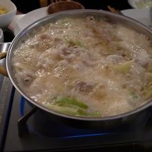 和洋折衷〜山芋とろろとパスタ鍋　珍味