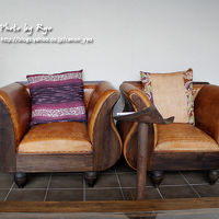 レストランの一角に置かれたソファーがお洒落でした。