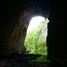 洞窟内は撮影禁止だったので、出口を出て外側を撮りました