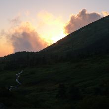 テラスからの夕景