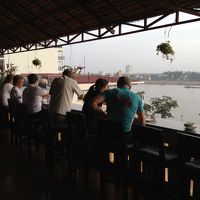 最上階レストランでの朝食