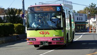 高崎駅前から観音山には、市内循環バスぐるりんが便利です