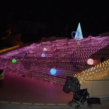 なんばパークスガーデン　色が変化します