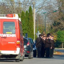 のどかな消防訓練