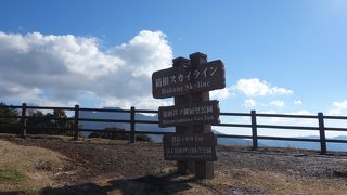 長尾峠から塩尻峠までが箱根スカイラインです。芦ノ湖スカイラインより富士山が近くにみれます。
