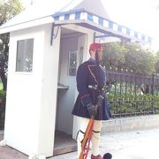 大統領官邸前には、ギリシャの民族衣装をまとった衛兵さんが！