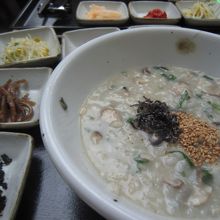 牡蠣としいたけのお粥