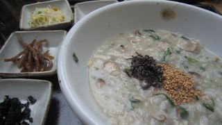牡蠣のお粥がおいしいです