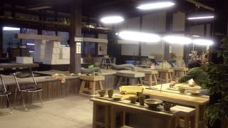 ろくろの体験ができる、有田焼工房が楽しい