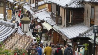 京風の街並みと、食べ物屋さん