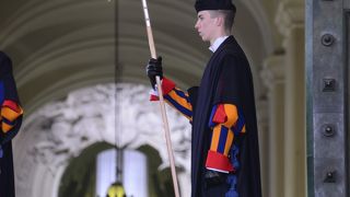 スイス衛兵の制服がきれいです