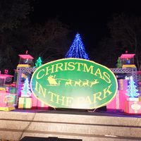 ホテル前のイルミネーションイベント