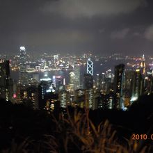 夜のビクトリアピークから