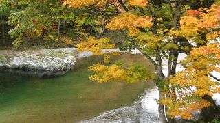 道の駅の裏には清流馬瀬川