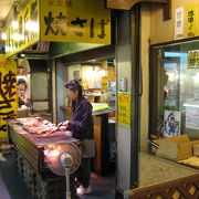 名物の“浜焼き鯖定食(１４００円)”