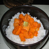 最後に出てくるご飯にもウニ！