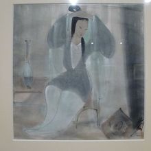 林風眠の「髪をすく下女」