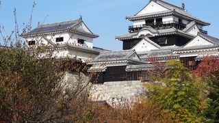 珍しい登り石垣のあるお城