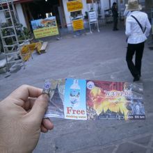 入場券です。ミネラルウォーター１本分も一緒についています。