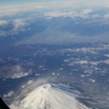 富士山が見えました。