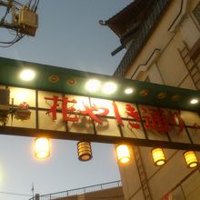 花やしきのある通りです。