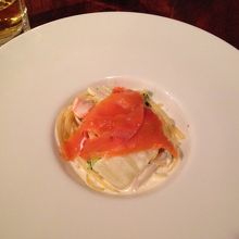 スモークサーモンのクリームパスタ