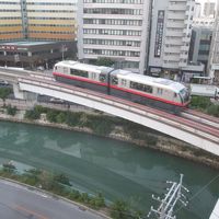 部屋からのモノレールです。