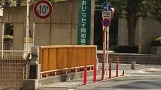 黄色い欄干が目立ちます