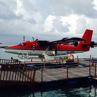 マレからホテルまで利用した水上飛行機