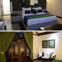 シャレー内は広さもあってシンプルお洒落なインテリア。