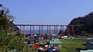 余部橋梁の歴史を紹介するビデオが良い道の駅あまるべ（みちのえき あまるべ）