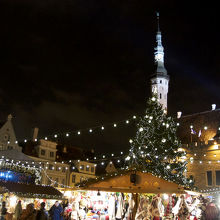 ラコエヤ広場のクリスマスマーケット