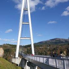 大吊橋です高さ173m長さ３９０ｍあります