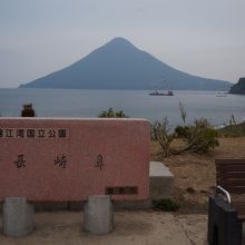 開聞岳が綺麗に見えます。