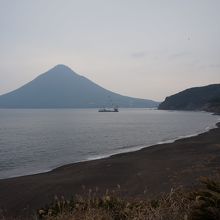 この海岸線がウミガメの産卵地になっています。