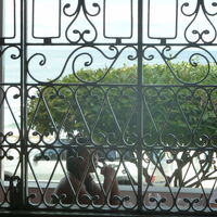 ベランダで喫茶