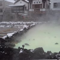雪の季節の草津、よいですよ！（宿からの眺望ではありませんが）