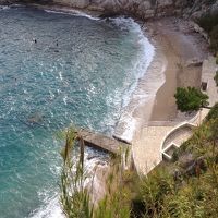 部屋から見たプライベートビーチ