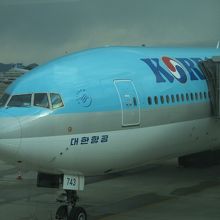 ボーイング777−200　予定とは変わっていました。