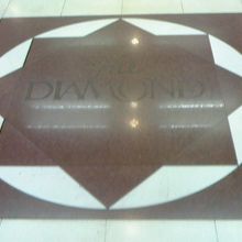 床のところどころにあるタイルの模様