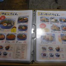 ぶっかけうどんもあります