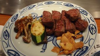 お値段なりのステーキでした