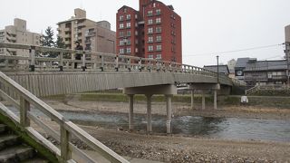 橋の両側桁に隠しが付いているデザイン