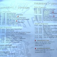 毎日のイベントはもらえる冊子でチェックして下さい