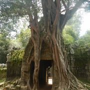 デバター像がきれいに残っている寺院