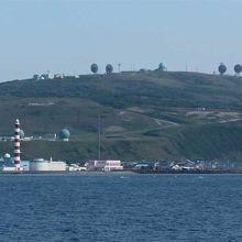 公園の周辺の風景(利尻・礼文航路の船から)