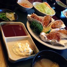 かきフライ膳1,300円